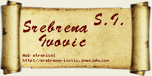 Srebrena Ivović vizit kartica